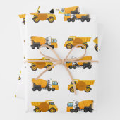 Bouwwagen Verjaardagsfeest Inpakpapier Vel (In situ)