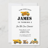 Bouwwagen Verjaardagsfeest Kaart (Voorkant)