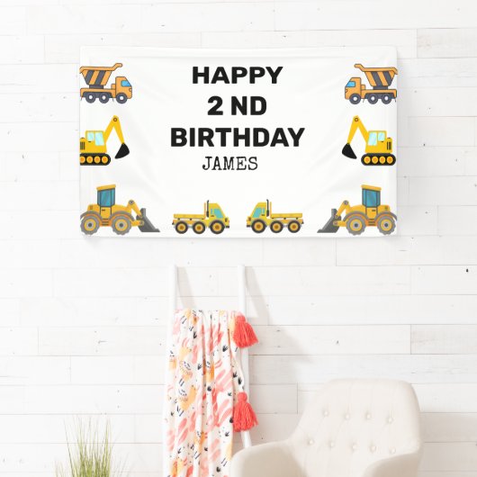 Bouwwagen Verjaardagsfeest Spandoek (Insitu)