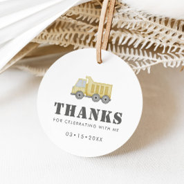 Bouwwagen Voertuigen Jongens Verjaardag Bedankjes Labels