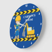 Bouwwagenbakken Aangepast blauw Kinder slaapkamer Grote Klok (Hoek)