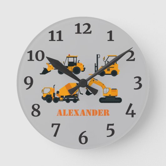 Bouwwagens Aangepaste Kinder Room klok (Voorkant)