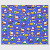 Bouwwagens Cadeaupapier (Vlak)