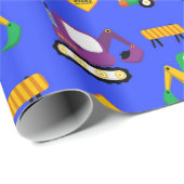 Bouwwagens Cadeaupapier (Rol Hoek)