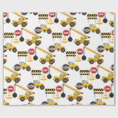 Bouwwagens Cadeaupapier (Vlak)