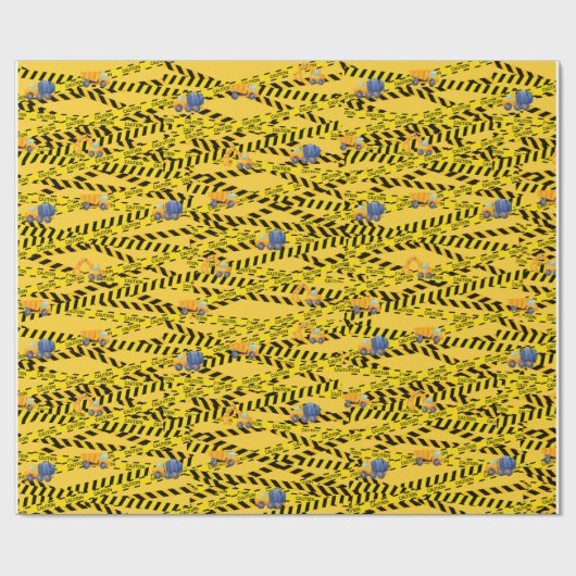 Bouwwagens Cadeaupapier (Vlak)