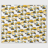 Bouwwagens Cadeaupapier (Vlak)