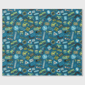 Bouwwagens Cadeaupapier (Vlak)