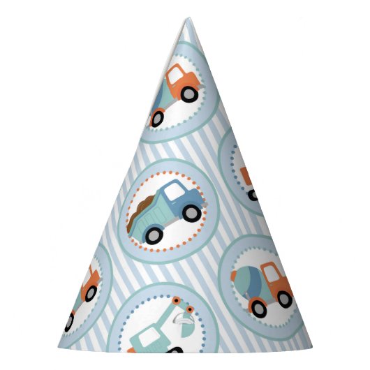 Bouwwagens - Cute Blue White Feesthoedjes (Links)