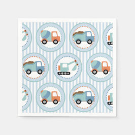 Bouwwagens - Cute Blue White Servet