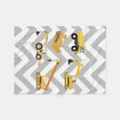 Bouwwagens Fleece Deken (Voorkant (Horizontaal))