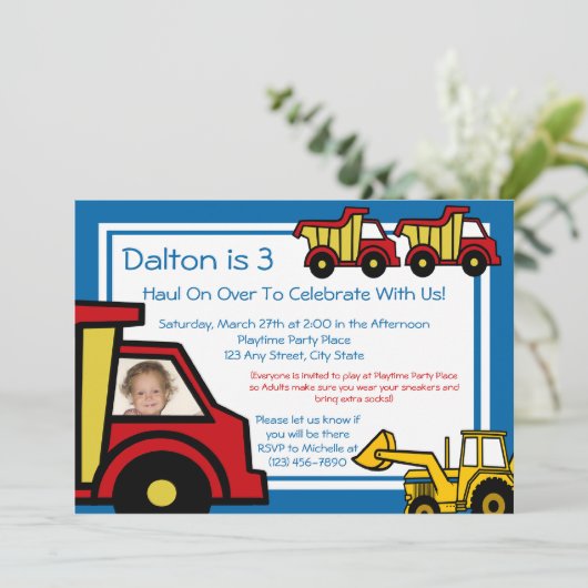 Bouwwagens / foto kaart (Staand voorkant)