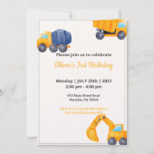 Bouwwagens | Jaar van de Review van de verjaardag Kaart (Voorkant)