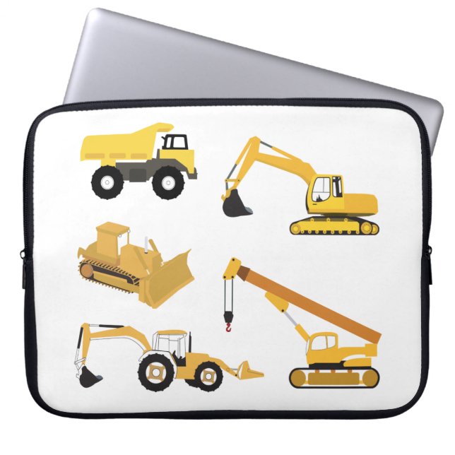 Bouwwagens Laptop Sleeve (Voorkant)