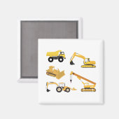 Bouwwagens Magneet (Voorkant / Achterkant)