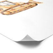 Bouwwagens Modern Verjaardag Welkom Teken Poster (Hoek)