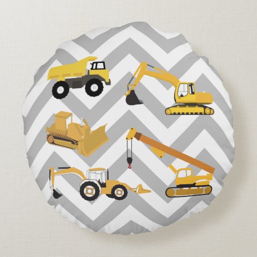 Bouwwagens Rond Kussen (Achterkant)