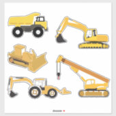 Bouwwagens Sticker (Vel)