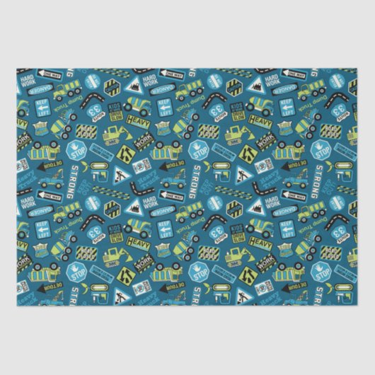 Bouwwagens Tissuepapier (Voorkant)