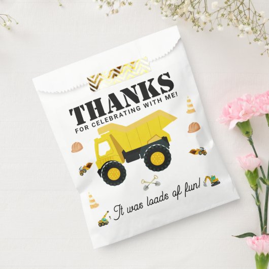 Bouwwagens Verjaardag Bedankzakje (Gezegeld)