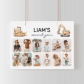 Bouwwagens Verjaardag Foto Collage Poster