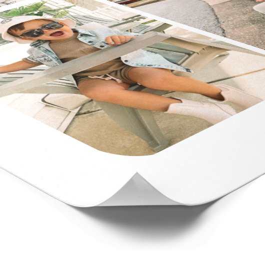 Bouwwagens Verjaardag Foto Collage Poster (Hoek)