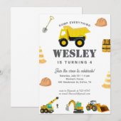 Bouwwagens Verjaardag Kaart (Voorkant / Achterkant)