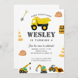 Bouwwagens Verjaardag Kaart