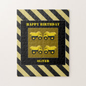 Bouwwagens Verjaardag Legpuzzel (Verticaal)