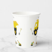 Bouwwagens Verjaardag Papieren Bekers (Rechts)