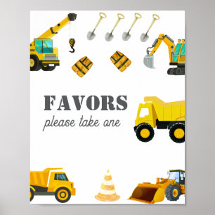 Bouwwagens Verjaardag Poster