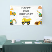 Bouwwagens Verjaardag Spandoek (Beurs)