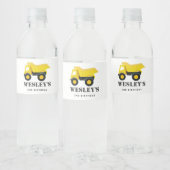 Bouwwagens Verjaardag Waterfles Etiket (Flessen)