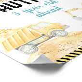 Bouwwagens Waarschuwing Verjaardag teken Poster (Hoek)