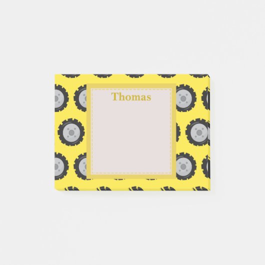 Bouwwagenwielen Post-it® Notes (Voorkant)