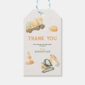 Bouwwerf Kipkar Party Favor Labels Cadeaulabel (Voorkant)