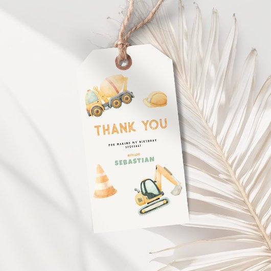 Bouwwerf Kipkar Party Favor Labels Cadeaulabel