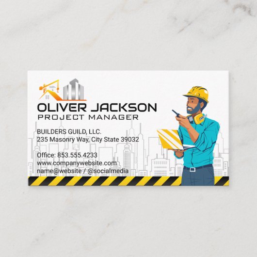 Bouwwerf | Projectmanager Visitekaartje (Voorkant)