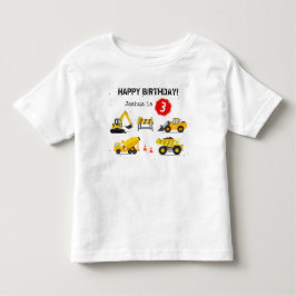 Bouwwerf Thema Dump Truck Kinder Verjaardag Shirts
