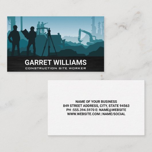 bouwwerf visitekaartje (Voorkant / Achterkant)