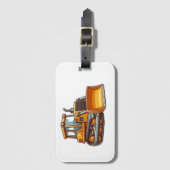 Bouwwerk/bulldozer Bagagelabel (Voorkant (verticaal))