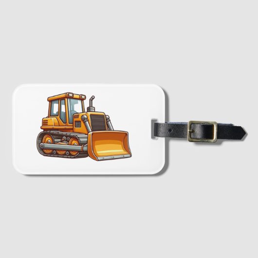 Bouwwerk/bulldozer Bagagelabel (Voorkant (horizontaal))