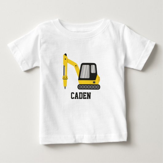 Bouwwerk gele graafmachine breker voertuig kindere (Voorkant)