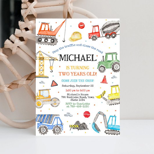 Bouwwerk Verjaardagsfeest Uitnodiging