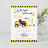 Bouwwerk Verjaardagsuitnodiging Kaart (Staand voorkant)