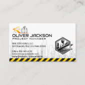 Bouwwerken | Blauw Kollateraal Visitekaartje (Voorkant)