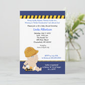 BOUWWERKER Baby shower Uitnodiging 5x7 (Staand voorkant)