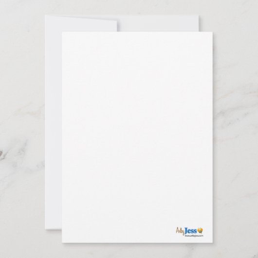 BOUWWERKER Baby shower Uitnodiging 5x7 (Achterkant)