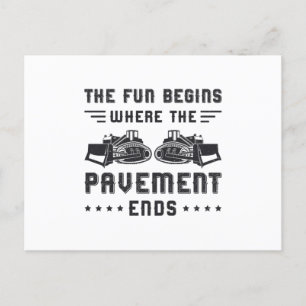 Bouwwerker Bulldozer Pavement beëindigt site Briefkaart