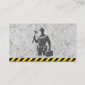 Bouwwerker in Blauw Visitekaartje (Achterkant)